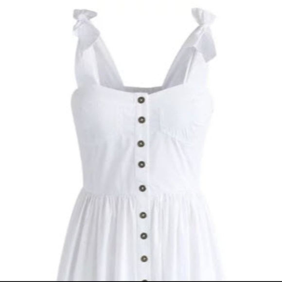 White Button Down Dress - Picture 4 of 7